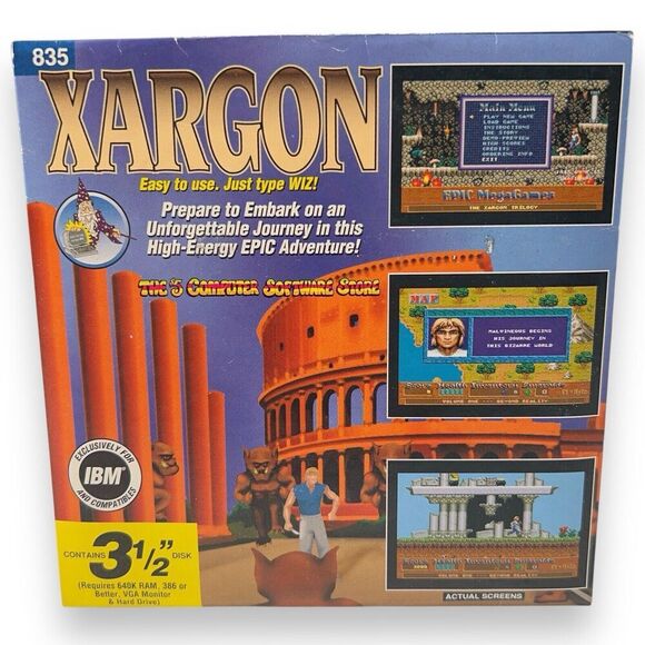 VTG NOS Xargon Shareware PC Game 3.5” Disk Wiz Technology NEW SEALED! - Picture 1 of 4